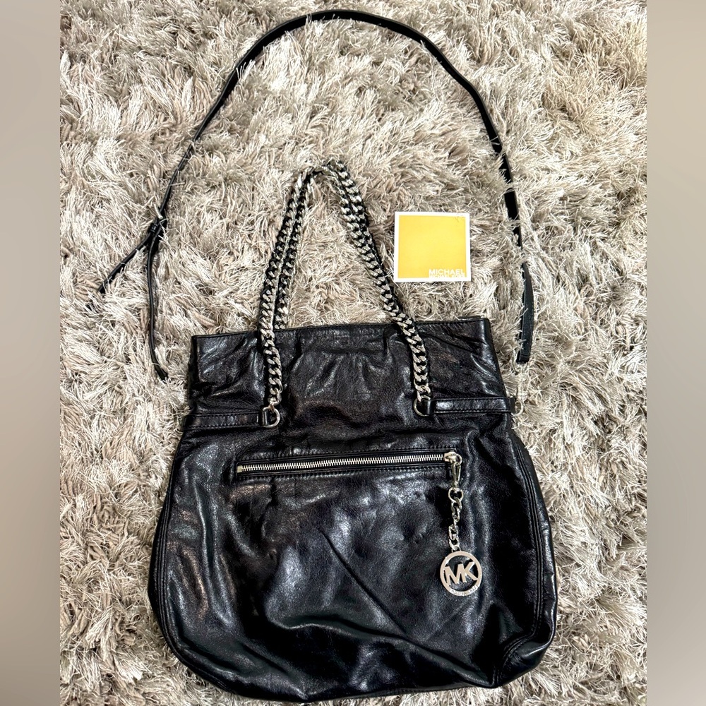 Michael Kors black leather crossbody/ shoulder bag - NEVER USED